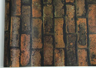 Washable 3D Brick Effect Wallpaper / Exposed Brick Wallpaper With Eco Friendly Vinyl Material