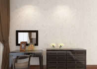 Washable Embossed Vinyl Wallpaper Vinyl Material With Silver Leaf Pattern