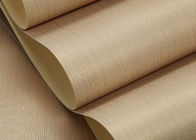 Embossed , Yarn Surface Washable Coffee Vinyl Wallpaper For Living Room