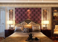 European Style Leather Wallpaper Luxury 3D Effect Contemporary Purple Wallpaper
