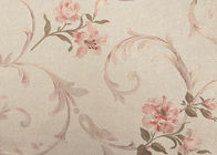 Waterproof Country Style Wallpaper / Gold Foil Wallpaper with Floral Pattern