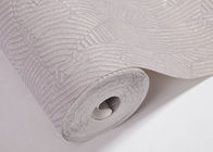 Deep Embossed Grey Washable Vinyl Wallcovering / Wallpaper Moisture - Proof