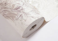 Moisture - Proof Rustic Floral Wallpaper Creamy White For Living Room , Bedroom