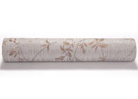 Washable Vinyl Rustic Floral Wallpaper with Botanical Pattern for Living Room
