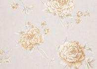 Beautiful Light Pink Rustic Floral Wallpaper Waterproof for Hotel , House