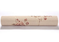 0.53*10M Removable Rustic Style Wallpaper , Embossed Floral Pattern Wallpaper