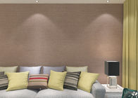 Waterproof Brown Embossed Wall Coverings , PVC Modern Living Room Wallpaper