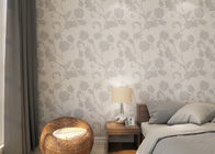 Waterproof Vinyl Country Style Wallpaper with Floral Pattern for Bedroom