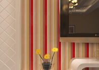 Washable Living Room Striped Wallpaper / Modern Embossed Wall Coverings , CE CSA Listed