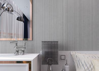 Modern Flocking Non woven Wallpaper with Simple Silver Grey Pure Color