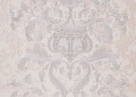 Bedroom PVC Country Style Wallpaper with Symmetrical Floral Pattern