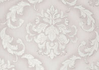 Embossed Vinyl Victorian Style Wallpaper with Damask Pattern , Eco - Friendly