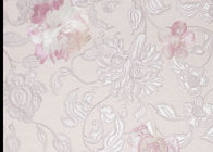Removable Retro Vintage Wallpaper with Light Pink Floral Pattern
