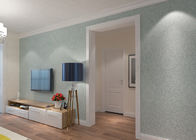Sky Blue PVC Accurate Pressing Victorian Damask Wallpaper for Corridor , SGS Approved