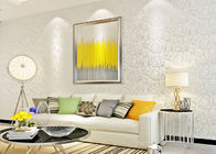 Eco - Friendly Silver Leaf Pattern Modern Removable Wallpaper for TV Background