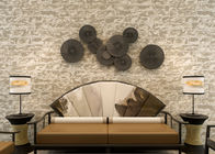 0.53*10m Mould Proof 3D Brick Effect Wall Coverings For TV Background , Stone Pattern