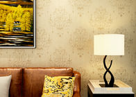 European style Non Woven Wallpaper Yellow Bronzing with High Range Chandelier Pattern