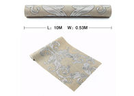 PVC Wall Coverings Victorian Damask Wallpaper with Tear - resistant , ISO certification