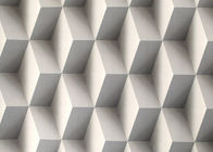 Gray Colro 3D Home Wallpaper Removable , 3D Effect Geometric Modern Wallpaper