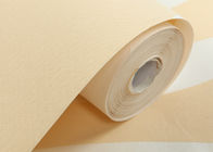 Yellow Soft Breathable Non Woven Wallpaper / House Decoration Wallpaper