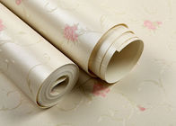 Bedroom Wall Paper / Rustic Floral Wallpaper With PVC Materials , 1.5kg Weight
