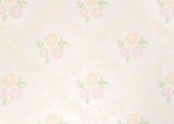 Beige Floral Pattern Non Woven Wallcovering , Interior Decorating Wallpaper SGS CSA