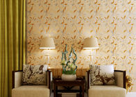 Economic Beautify Leaves Modern Removable Wallpaper for Home Decoration , Pure Color