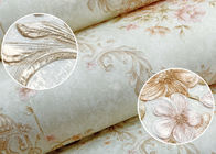 Damask Interiors Europe Wallpaper , Soundproof British Style Wallpaper with Embossed Surface