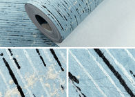 Soundproof Contemporary Wall Covering Durable With Sky Blue Color , Non Woven Materials