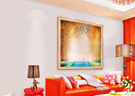 Sound Absorbing Non Woven Wallpaper / Modern Pink Wallpaper For Home , 0.53*10m