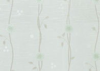 Light Green Washable Vinyl Wallpaper With Peel And Stick Embossed Surface , Strippable Type