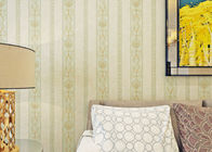 Stripped Non woven Wallpaper For House Decoarion , Bronzing Surface Treatment