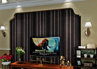 Administration Luxury Black Velvet Flock Wallpaper Soundproof With Modern Style