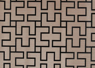 Embossed 3D Home Wallpaper / Modern Vinyl Wallpaper with Coffee Geometric Lattice Pattern