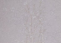 Removable Vinyl Contemporary Wall Coverings with Grey Leaf Pattern For Study Room