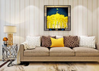 Beige Non Woven Home Wallpaper Modern Wallcovering For Living Room , Stripes Pattern