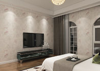 Floral Pattern 3D Home Wallpaper Vintage Wallcovering with Light Pink Color , 0.53*10m/ roll