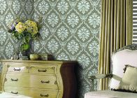 Classical 1.06m Home Decoration Wallpaper Korean Style With Damsk Pattern , Eco Friendly