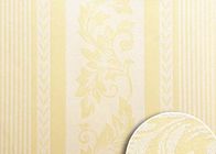 Natural Materials Low Price Wallpaper , Yellow Striped Wallpaper For Living Rooms