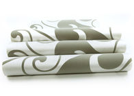0.53*10m Velvet Textured Wallpaper , White And Green Velvet Wallpaper For Home Decoration
