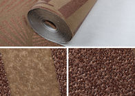 Non - Woven Brown Moistureproof Modern Removable Wallpaper With Dropping Beads