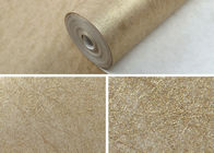 Gold Multifilament Nonwoven Water Resistant Wallpaper / Strippable Wall Paper