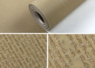 Beige Printed Non - Woven Wallpaper Bedding Room Wallcovering 0.53*10M