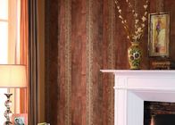 Waterproof European Style Wallpaper Home Decor For Living Room , Cobblestone / Wood Grain Pattern