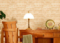 Chinese Style Eco-friendly 3D Brick Grain Pattern Embossed Wallcovering , PVC Material