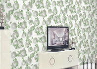 Green Plants And Round Pattern 3D Embossed Wallpaper Surface Treatment