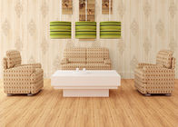 Natural Style Modern Removable Wallpaper , Damask Pattern Wood wallpaper With Foam Surface Treatment