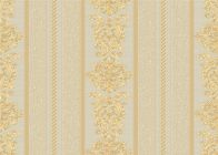 Romantic Individuality Natural Plant Fibers Victorian Damask Wallpaper For Sofa Background