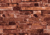 Grey / Brick Red PVC Foam 3D Brick Effect Wallpaper Home Decoration Wallpaper