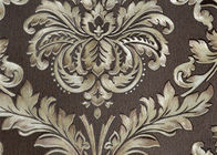 Classical Strippable Damask Wall Covering , Luxury Home Decoration Wall Covering